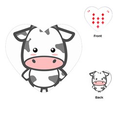 Kawaii Cow Playing Cards (heart) 