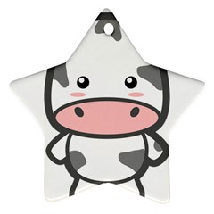 Kawaii Cow Star Ornament (two Sides)  by KawaiiKawaii