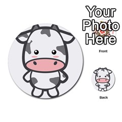 Kawaii Cow Multi-purpose Cards (round) 