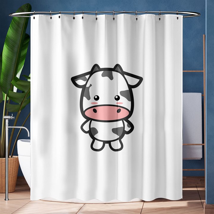 Kawaii Cow Shower Curtain 60  x 72  (Medium) 