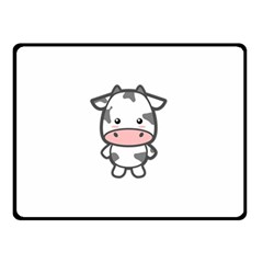 Kawaii Cow Double Sided Fleece Blanket (small) 