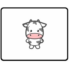 Kawaii Cow Double Sided Fleece Blanket (medium) 