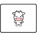 Kawaii Cow Double Sided Fleece Blanket (Medium)  58.8 x47.4  Blanket Front