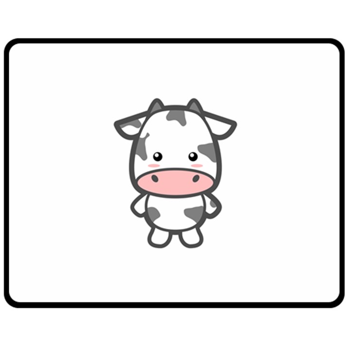 Kawaii Cow Double Sided Fleece Blanket (Medium) 