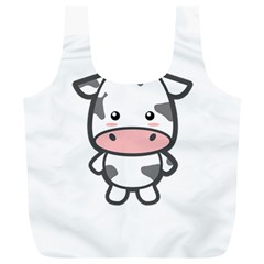 Kawaii Cow Full Print Recycle Bags (l) 