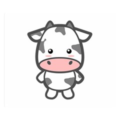 Kawaii Cow Double Sided Flano Blanket (small) 