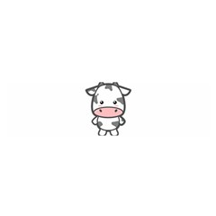 Kawaii Cow Satin Scarf (oblong)