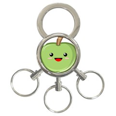 Kawaii Green Apple 3-ring Key Chains by KawaiiKawaii