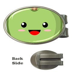 Kawaii Green Apple Money Clips (oval) 