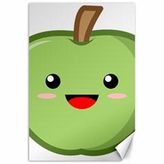 Kawaii Green Apple Canvas 24  X 36 