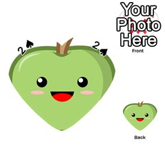 Kawaii Green Apple Playing Cards 54 (heart)  by KawaiiKawaii