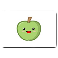 Kawaii Green Apple Large Doormat 