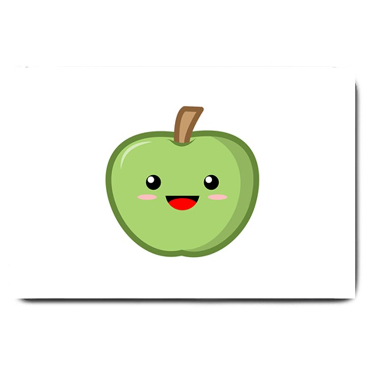 Kawaii Green Apple Large Doormat 