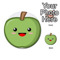 Kawaii Green Apple Multi-purpose Cards (round) 