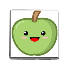 Kawaii Green Apple Memory Card Reader (square)