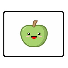 Kawaii Green Apple Fleece Blanket (small)