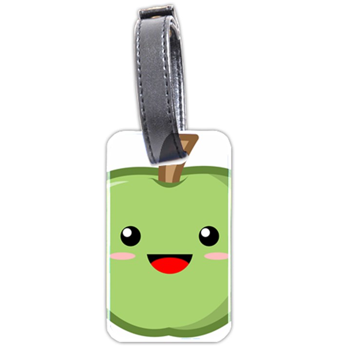 Kawaii Green Apple Luggage Tags (Two Sides)