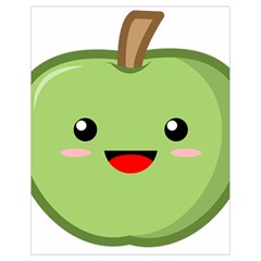 Kawaii Green Apple Drawstring Bag (small)