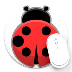 Kawaii Ladybug Round Mousepads