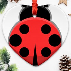 Kawaii Ladybug Ornament (heart) 