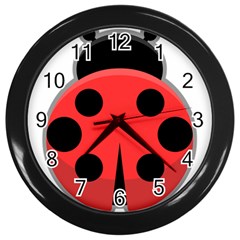 Kawaii Ladybug Wall Clocks (black)