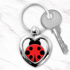 Kawaii Ladybug Key Chains (heart) 