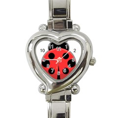 Kawaii Ladybug Heart Italian Charm Watch