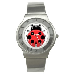 Kawaii Ladybug Stainless Steel Watches