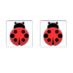 Kawaii Ladybug Cufflinks (square)