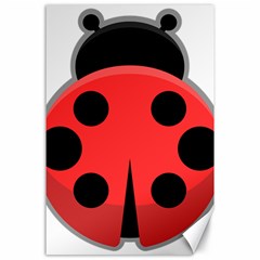 Kawaii Ladybug Canvas 24  X 36 