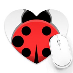 Kawaii Ladybug Heart Mousepads by KawaiiKawaii