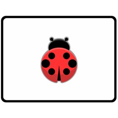 Kawaii Ladybug Fleece Blanket (large) 