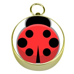 Kawaii Ladybug Gold Compasses