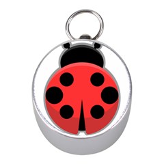 Kawaii Ladybug Mini Silver Compasses