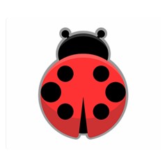 Kawaii Ladybug Double Sided Flano Blanket (small) 