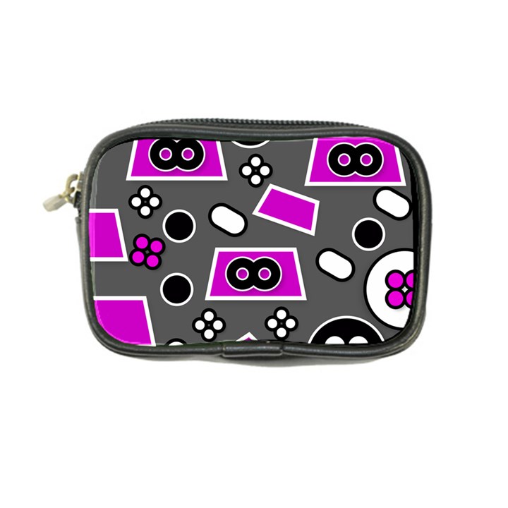 Grey Pink Abstract  Coin Purse