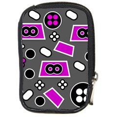 Grey Pink Abstract  Compact Camera Cases