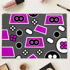 Grey Pink Abstract  Cosmetic Bag (xxl) 