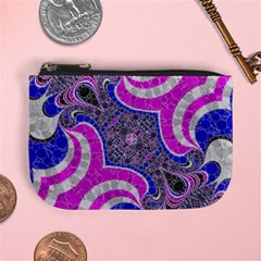 Beautiful Blue Black Abstract  Mini Coin Purses