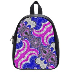 Beautiful Blue Black Abstract  School Bags (small) 