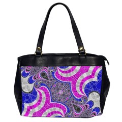 Beautiful Blue Black Abstract  Office Handbags (2 Sides) 