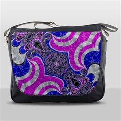 Beautiful Blue Black Abstract  Messenger Bags