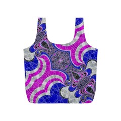 Beautiful Blue Black Abstract  Full Print Recycle Bags (s) 