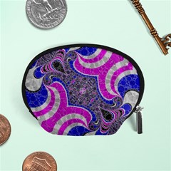 Beautiful Blue Black Abstract  Accessory Pouches (small) 