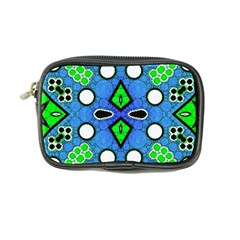 Florescent Blue Green Abstract  Coin Purse