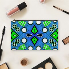 Florescent Blue Green Abstract  Cosmetic Bag (medium) 