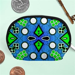 Florescent Blue Green Abstract  Accessory Pouches (medium) 