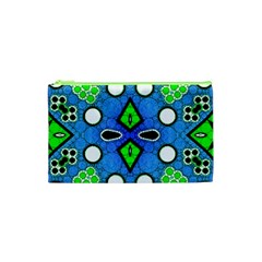 Florescent Blue Green Abstract  Cosmetic Bag (xs)