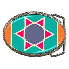 Red Retro Star Belt Buckle