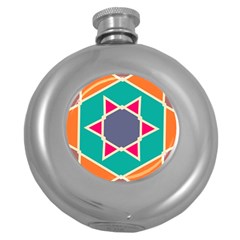 Red Retro Star Hip Flask (5 Oz)